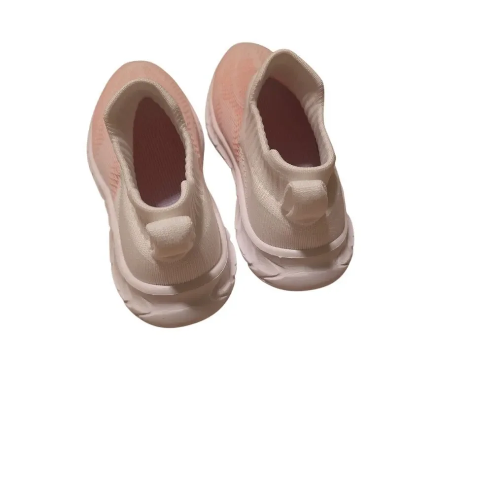 Pink and White Slip-On Sneakers Kids Size 13